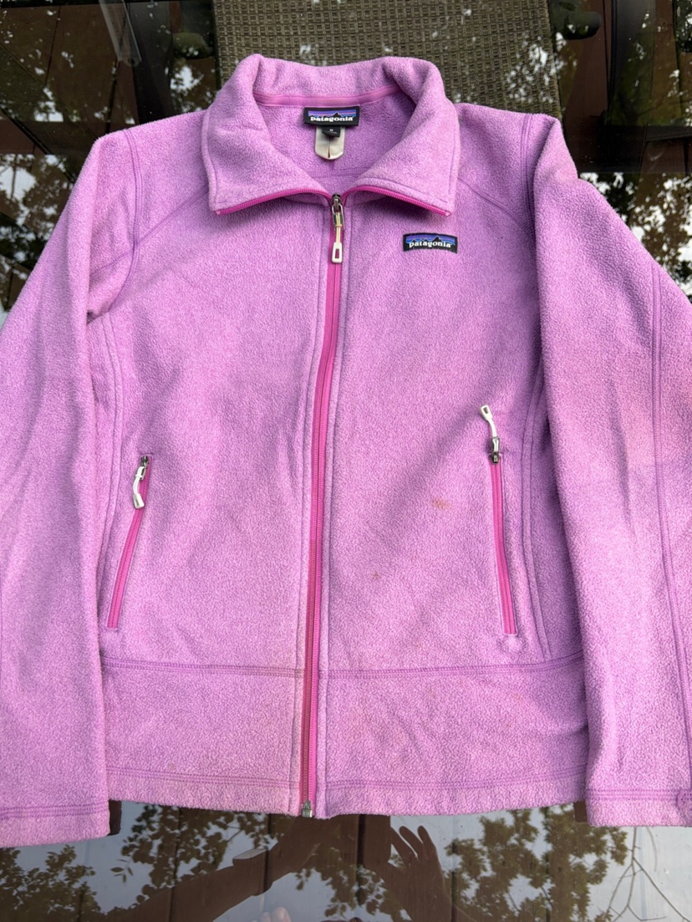 Patagonia Womens Light Pink/ Lavendar Full-Zip Fleece Jacket